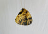 Large Amber Pendant on a Silver Cord. Snake Chain. - Aadya Bazaar