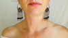Vintage Uzbek Hoop Earrings. Bukhari Silver and Pearl Earrings. 0323