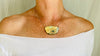 Labradorite and Silver Pendant Necklace. Snake Chain - Aadya Bazaar