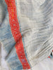 Vintage Hmong Indigo Hemp Linen Scarf, Wrap. Batik - Aadya Bazaar