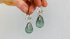 Guatemalan Jade Earrings. Sterling Silver - Aadya Bazaar