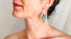 Taxco Turquoise Earrings. Sterling Silver. Mexico. 0782