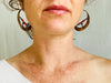 Vintage Uzbek Hoop Earrings. Bukhari Silver and Glass Earrings. - Aadya Bazaar