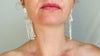 Long Silver Hmong Dangle Earrings. 0153