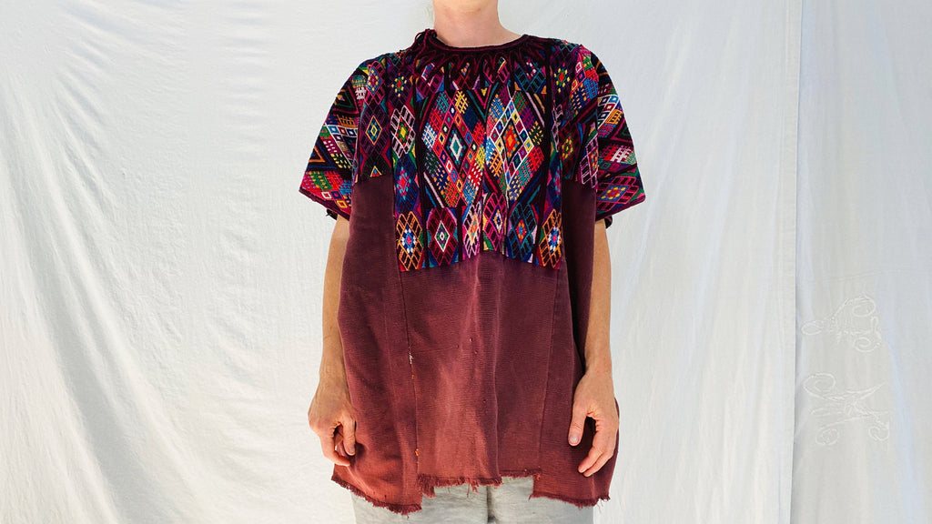 Fine Ceremonial Silk & Cotton Huipil. Chichicastenango Guatemalan - Aadya Bazaar