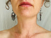 Vintage Oaxacan Earrings. Sterling Silver & Coral. Mexico. Frida Kahlo - Aadya Bazaar