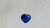 Heart Pendant. Lapis and Silver Necklace. - Aadya Bazaar