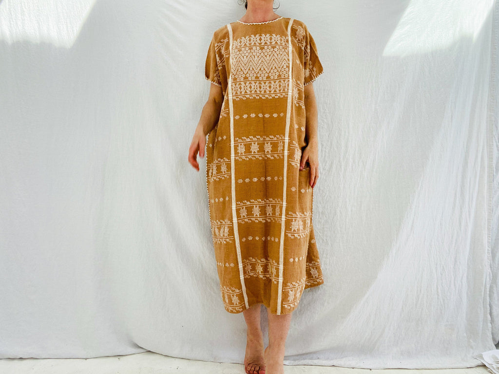 Hand Woven Amuzgo Huipil Dress. Guerrero, Mexico. Rare - Aadya Bazaar