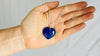 Heart Pendant. Lapis and Silver Necklace. - Aadya Bazaar