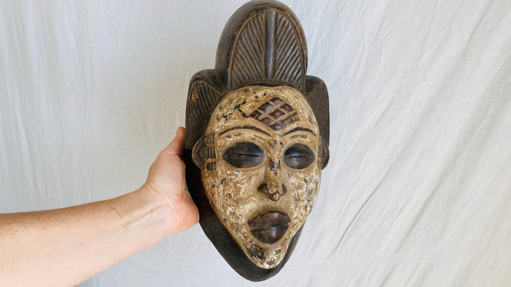 Antique Punu Mukudj. Okuyi Mask. Gabon. African Mask.