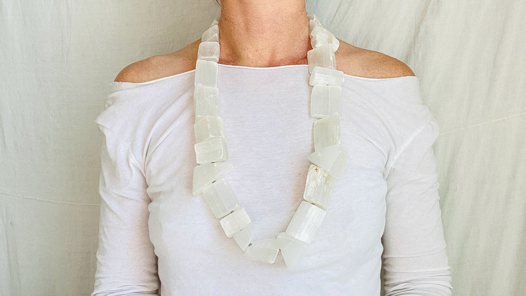 Selenite Necklace. Atelier Aadya. 0759
