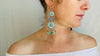 Vintage Uzbek Enamel Earrings. Bukhari. Sterling Silver. 0477