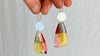 Intarsia Labradorite & Sterling Earrings. Lovely Flash - Aadya Bazaar