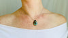 Turquoise Pendant Necklace. Sterling Silver Snake Chain