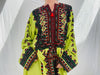 Vintage Balochi Hand-Embroidered Satin Dress. XS-L