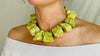 Serpentine Necklace. Large Organic Shapes. Sterling Silver. 0156