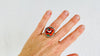 Hmong Silk Embroidered Ring. Adjustable