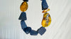 Lapis and Amber Beaded Necklace. Mexican Amber. Chunky - Aadya Bazaar