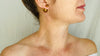 Large Amber Barbell Earrings. Double Sided. 2011 - Aadya Bazaar