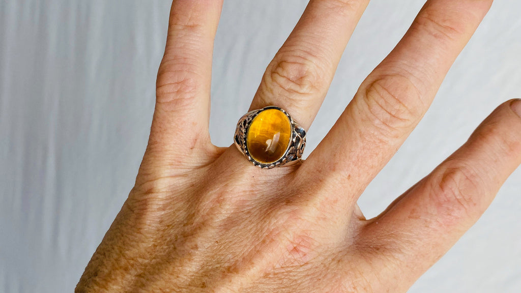 Amber Botanicals Ring. Gorgeous. Size 7