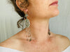 Vintage Uzbek Bukhari Earrings. Silver, Coral & Turquoise. - Aadya Bazaar