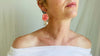 Faux Shell and Silver Earrings. - Aadya Bazaar