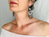 Vintage Uzbek Bukhari Earrings. Silver with Coral. - Aadya Bazaar