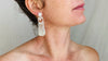 Long Silver Hmong Dangle Earrings. 0114