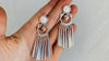 Silver Hmong Dangle Earrings. 0087. Heart