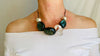 Quartz Crystal Skull & Labradorite Necklace. Sterling Silver