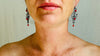 Heart Earrings. Oaxacan Filigree with Coral. Sterling Silver. Mexico. 0402