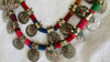 Kuchi Tribal Coin Necklace. Brightly Colored. Kuchi Gypsy Boho