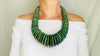 Guatemalita Jade Necklace. Graduated Disks Necklace. Guatemalan.