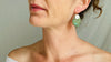 Santo Domingo Turquoise Slab Earrings. Kewa Pueblo. Native American. 0273