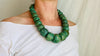 Guatemalita Jade Necklace. Sterling Silver. 1258