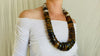 Huge Amber Heishi Beaded Necklace. Mexican Amber. ***IN COMPLIANCE with Etsy Regulations***