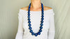 Lapis Lazuli Long Beaded Necklace.