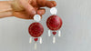 Carved Gourd and Sterling Silver Earrings. - Aadya Bazaar