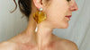 Amber Heart & Sterling Silver Drop Earrings. Atelier Aadya. 0005