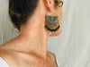 Vintage Uzbek Bukhara Earrings. Silver & Turquoise. Long Dangles - Aadya Bazaar