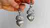 Sacred Heart Silver Earrings. Oaxaca . Mexico. Frida Kahlo. 0263