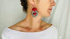 Hojalata Tin Mexican Heart Earrings. Silver Earwire