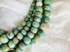 Guatemalita Jade Multistrand Necklace. Sterling Silver. - Aadya Bazaar