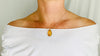 Amber Pendant on a Silver Chain. - Aadya Bazaar