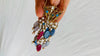 Vintage Uzbek Filigree Earrings. Vermeil. Bukhari. Pearls & Semi-Precious Stones - Aadya Bazaar