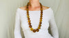 Long Graduated Amber Baroque Necklace. Graduated Sphere. Mexican Amber. - Aadya Bazaar