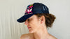 Trucker Hat with Zinacantan Floral Embroidery. Adjustable.