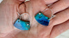 Chrysocolla and Sterling Earrings. 1207