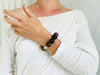 Amber Beaded Bracelet. Taxco Sterling Bead. Chunky - Aadya Bazaar