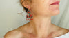 Vintage Oaxacan Filigree & Coral Earrings Hoops. Sterling Silver. Mexico. Frida Kahlo